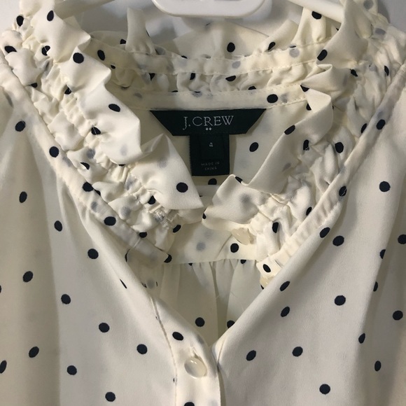 Cute White Polka Dot Blouse for Spring! - Picture 2 of 3